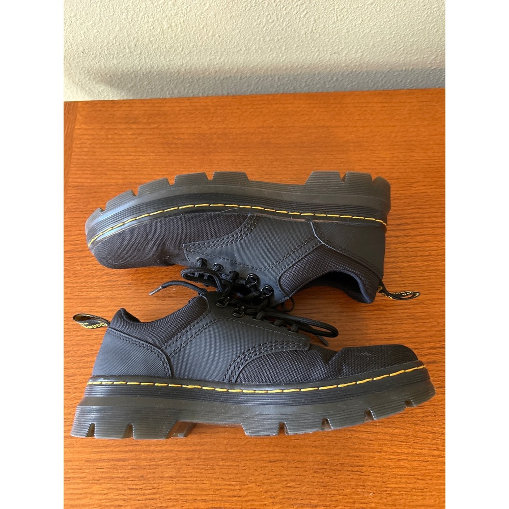 Dr. Martens Reeder Black Extra Tough Utility Shoes Mens 8 Womens 9 Low Top - Picture 3 of 7